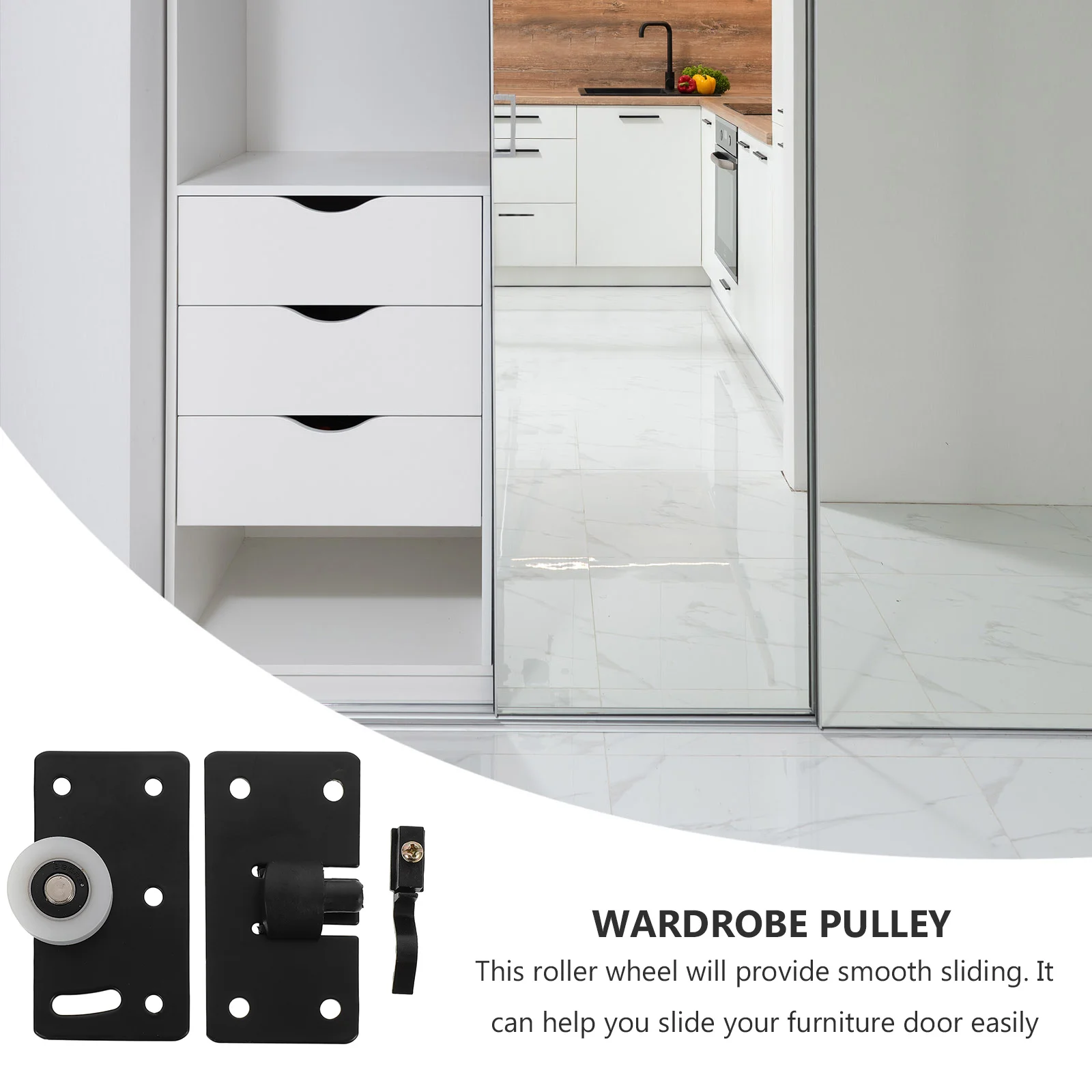 2Sets Sliding Door Roller Kit Wear-Resistant Firm Long Service Life Professional Design Easy to Use Closet Door Wheel
2Sets Sliding Door Roller Kit Wear-Resistant Firm Long Service Life Professional Design Easy to Use Closet Door Wheel