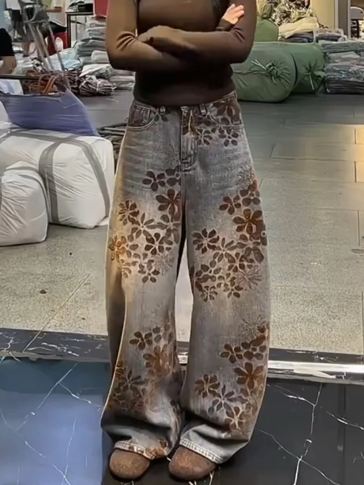 High Waist Loose Wide Leg Knife Denim Jeans Women's Autumn Winter New Style American Retro Design Embroidery Casual Pants
High Waist Loose Wide Leg Knife Denim Jeans Women's Autumn Winter New Style American Retro Design Embroidery Casual Pants