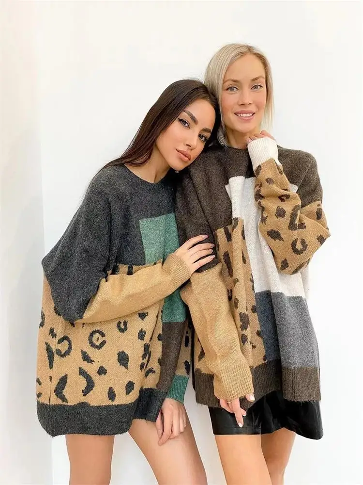 Women's Knit Sweater 2023 Autumn And Winter New Crew-Neck Loose Head Matching Color Design Casual Sweater
Women's Knit Sweater 2023 Autumn And Winter New Crew-Neck Loose Head Matching Color Design Casual Sweater