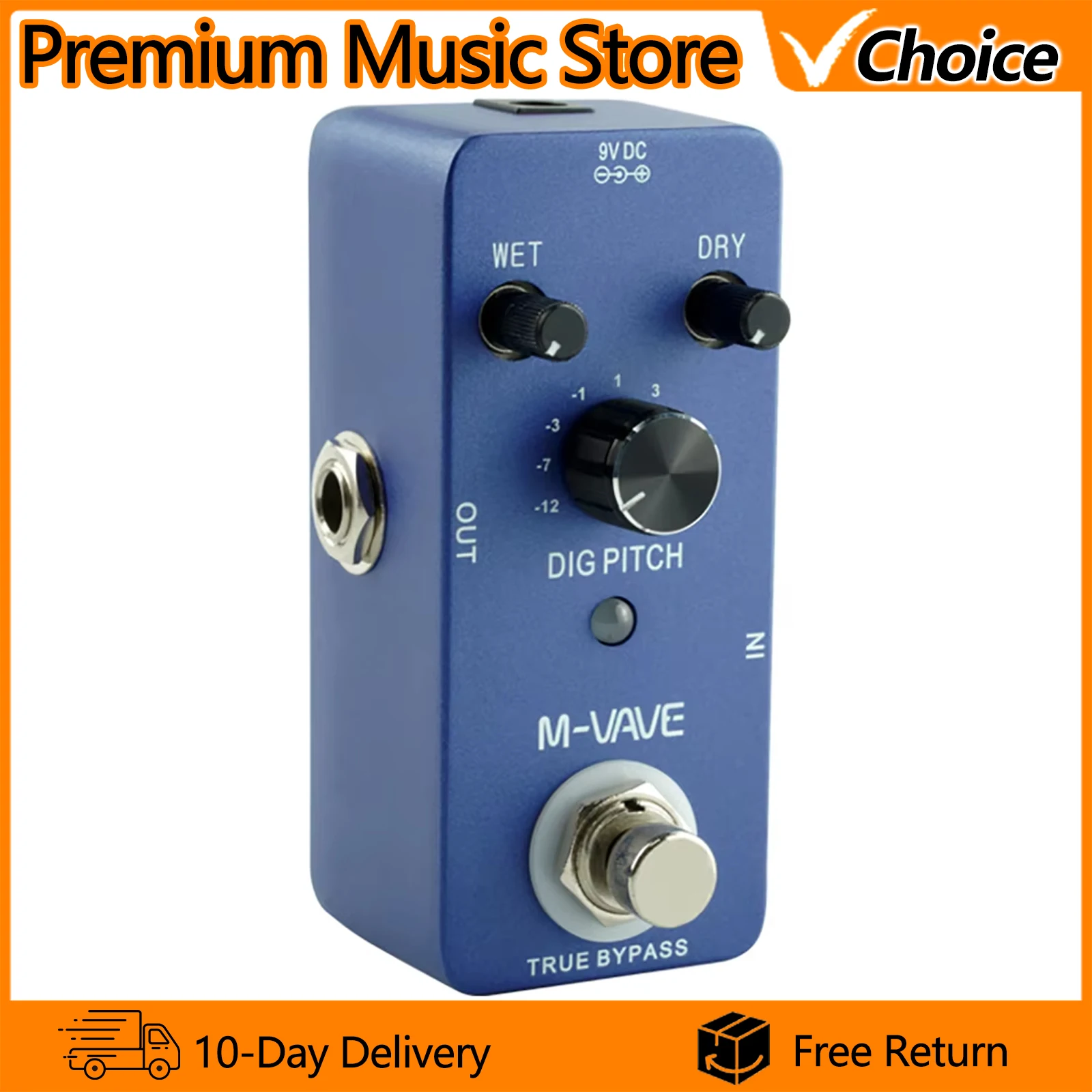 M-VAVE Electric Guitar Effect Pedal DIG PITCH Pedal 9 Pitch Shift Effect True Bypass Zinc Alloy Shell Guitar Accessories Parts
M-VAVE Electric Guitar Effect Pedal DIG PITCH Pedal 9 Pitch Shift Effect True Bypass Zinc Alloy Shell Guitar Accessories Parts