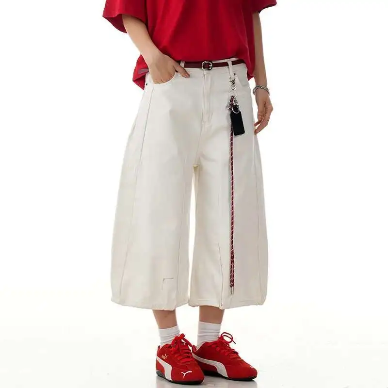 Style Loose American Cropped Jeans Straight Wide Leg Casual Male Jorts Solid Color High Street New Chic Denim Shorts PYO8
Style Loose American Cropped Jeans Straight Wide Leg Casual Male Jorts Solid Color High Street New Chic Denim Shorts PYO8