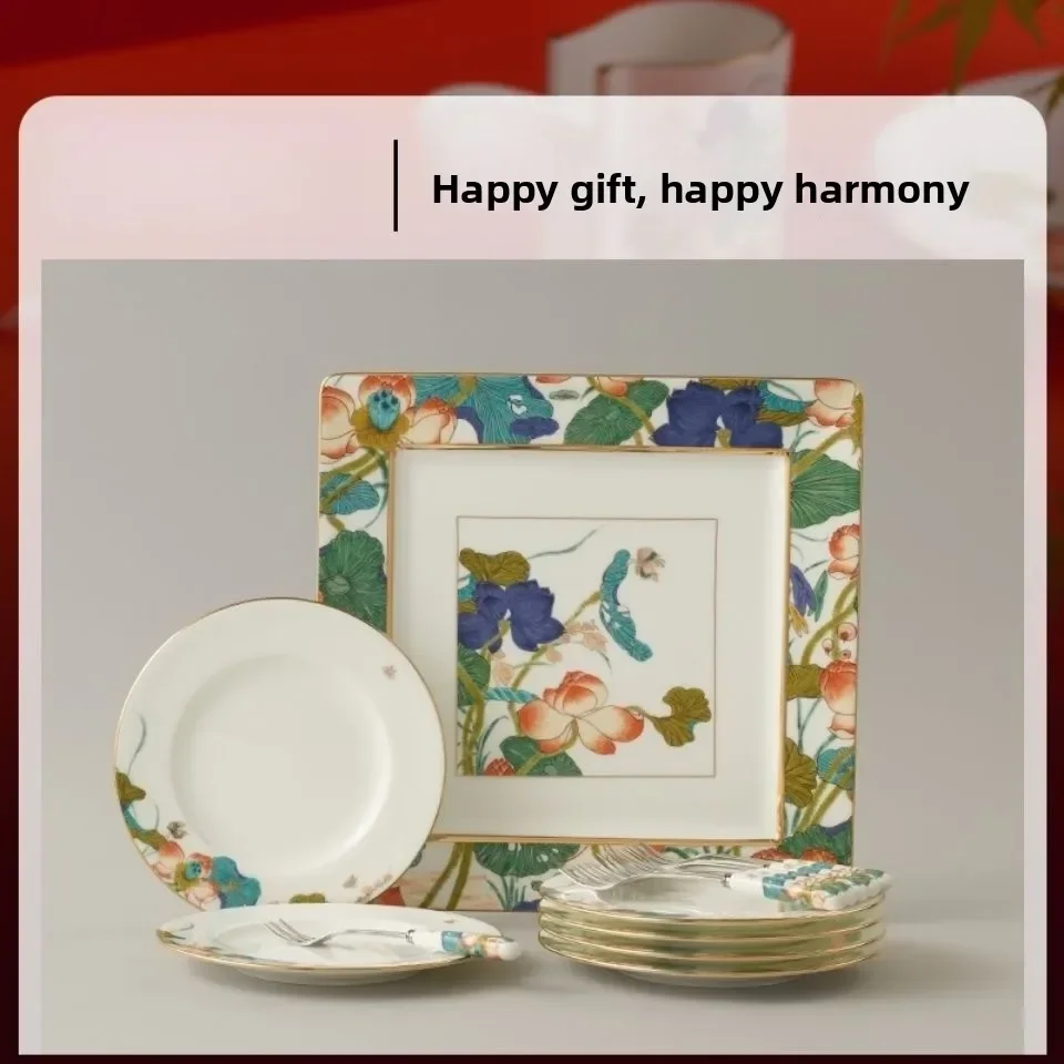 Happiness gift series 13 heads ceramic dessert with fruit group, generous plate
Happiness gift series 13 heads ceramic dessert with fruit group, generous plate