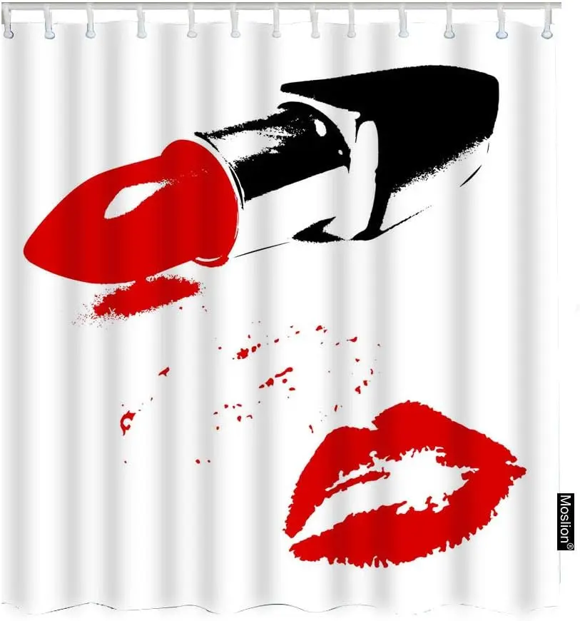 Lip Shower Curtain Set Cosmetic Red Woman Lips Lipstick Sexy Kiss Love Valentine's Day Bathroom Shower Curtain Home Decorative
Lip Shower Curtain Set Cosmetic Red Woman Lips Lipstick Sexy Kiss Love Valentine's Day Bathroom Shower Curtain Home Decorative
