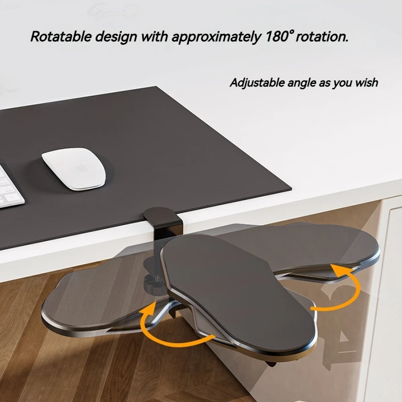 Computer Arm Rest Support Bracket Desktop Extension Board Wrist Pad Desk Extension Board Elbow Rest Palm Rest Foldable Rotatable