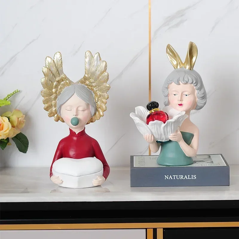 Nordic Luxury Cute Girl Storage Box Resin Accessories Home Livingroom Dressing Table Figurines Crafts Store Club Sculpture Decor
Nordic Luxury Cute Girl Storage Box Resin Accessories Home Livingroom Dressing Table Figurines Crafts Store Club Sculpture Decor