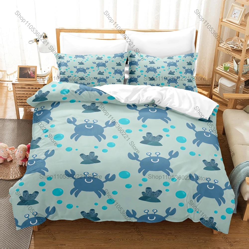 Kawaii Cartoon Crab Three Piece Bedding Set Luxury Comforter Set with Queen King Size Cool Two household goods Anime Ocean Anima
Kawaii Cartoon Crab Three Piece Bedding Set Luxury Comforter Set with Queen King Size Cool Two household goods Anime Ocean Anima