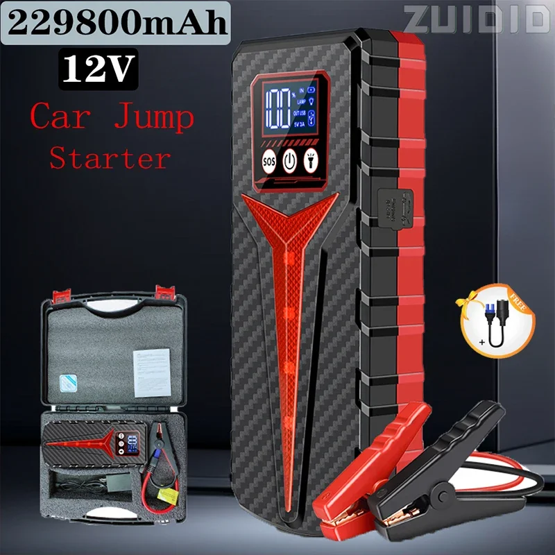 229800mAh Car Battery Charger Jump Starter 12V Large Capacity Portable Power Bank Air Compressor Tires Air Pump Car Accessories
229800mAh Car Battery Charger Jump Starter 12V Large Capacity Portable Power Bank Air Compressor Tires Air Pump Car Accessories