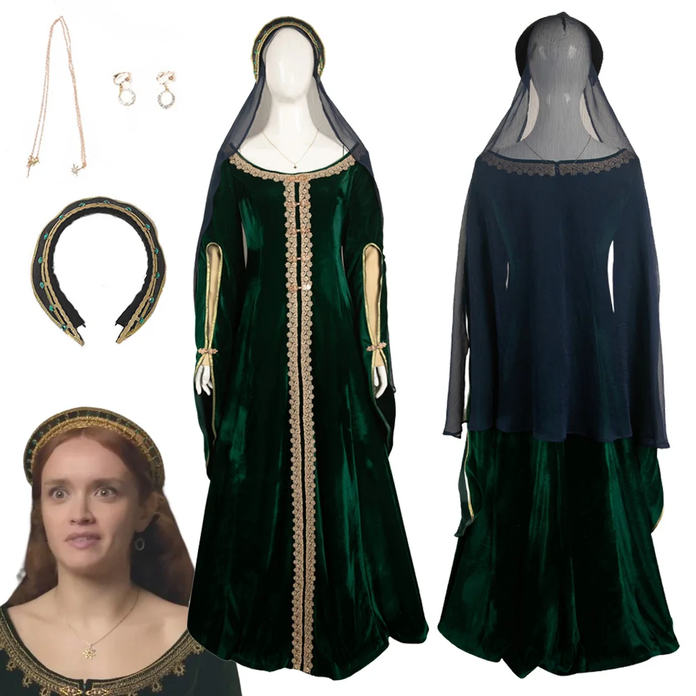 Alicent Hightower Cosplay Fantasy Dark Dreen Dress TV Dragon 2 Cosplay House Costume Disguise Adult Women Fantasia Outfits
Alicent Hightower Cosplay Fantasy Dark Dreen Dress TV Dragon 2 Cosplay House Costume Disguise Adult Women Fantasia Outfits