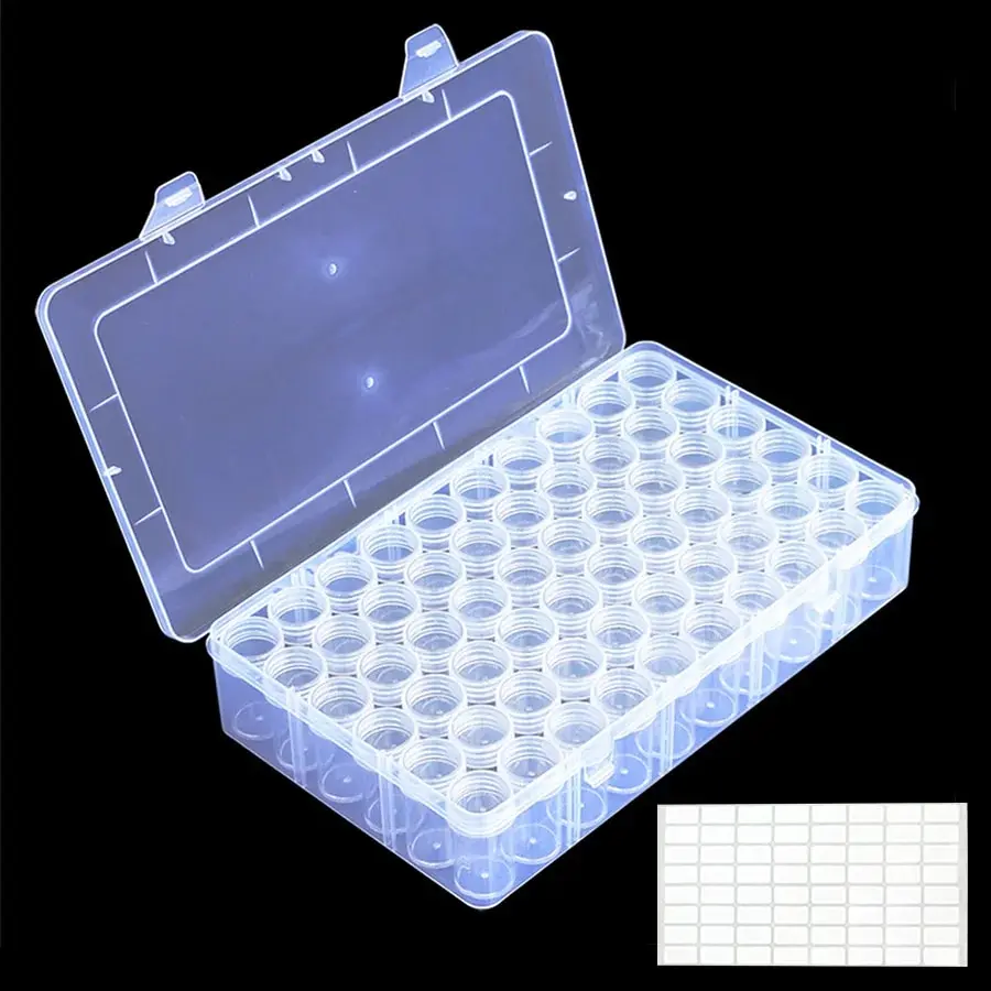 60 Grids Diamond Painting Box Storage Portable Diamond Painting Accessories Tools Arts Crafts Storage Box with Label Stickers
60 Grids Diamond Painting Box Storage Portable Diamond Painting Accessories Tools Arts Crafts Storage Box with Label Stickers