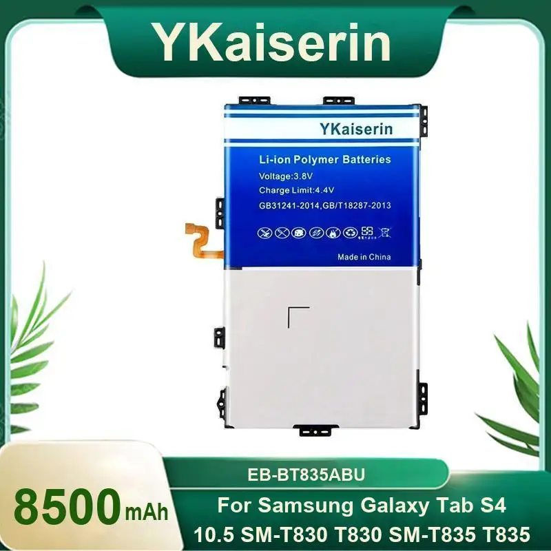 8500mAh YKaiserin EB-BT835ABU Battery for Samsung Galaxy Tab S4 10.5 SM-T830 T830 SM-T835 T835 Tablet Portable Batteries + Tools
8500mAh YKaiserin EB-BT835ABU Battery for Samsung Galaxy Tab S4 10.5 SM-T830 T830 SM-T835 T835 Tablet Portable Batteries + Tools
