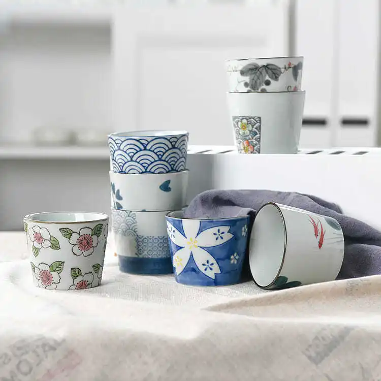Japanese Pastoral Ceramic Tea Cup Cherry Blossom Cup Drinking Water Cup Home Set Hand-painted Coffee Cup Round Bowl 225ml
Japanese Pastoral Ceramic Tea Cup Cherry Blossom Cup Drinking Water Cup Home Set Hand-painted Coffee Cup Round Bowl 225ml
