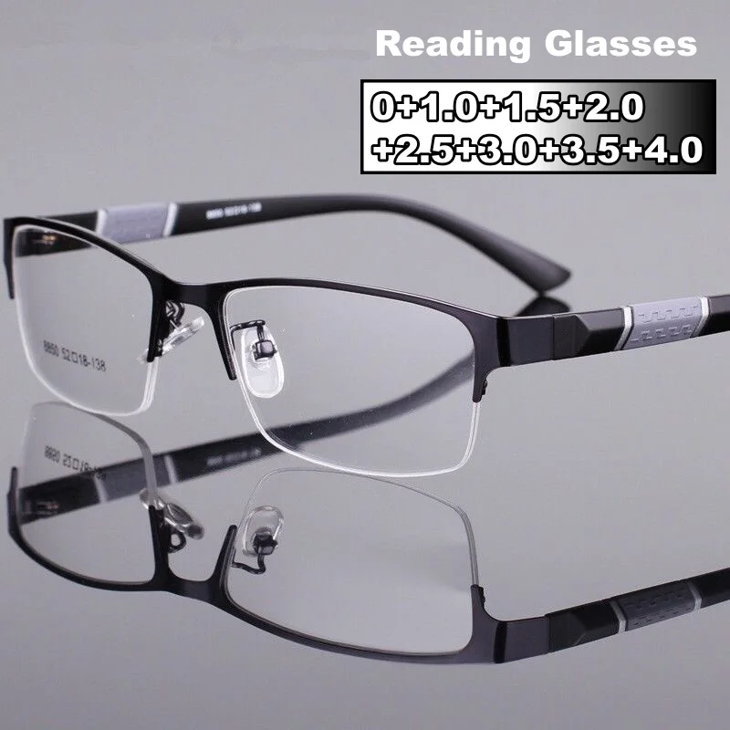 Vintage Men Reading Glasses Classic Half Frame Business Presbyopia Glasses for Men Women Anti Blue Light Far Sight Eyeglasses
Vintage Men Reading Glasses Classic Half Frame Business Presbyopia Glasses for Men Women Anti Blue Light Far Sight Eyeglasses