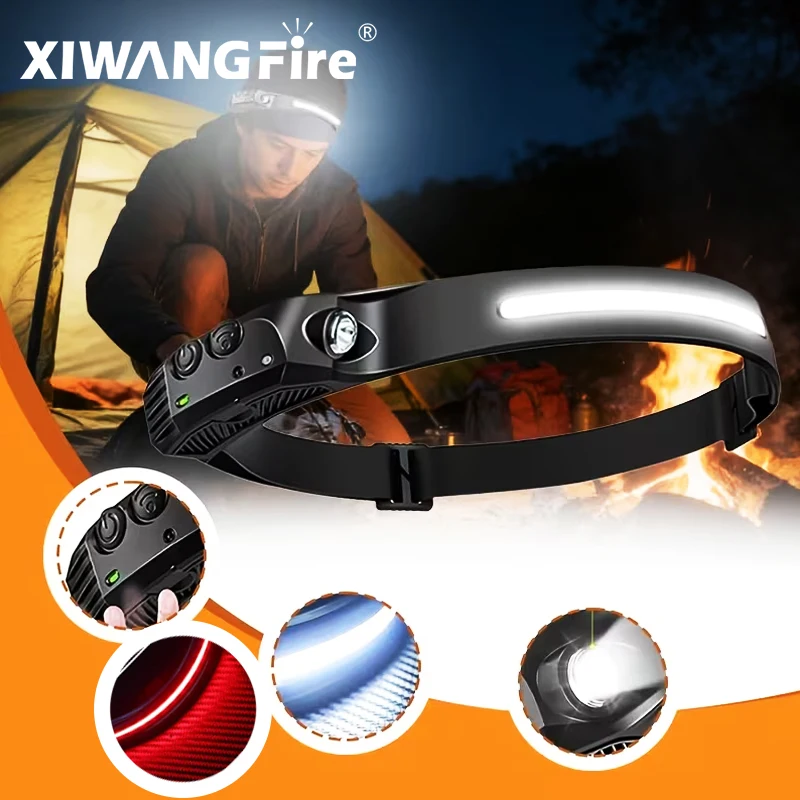COB LED Induction Headlamp Camping Search Light USB Rechargeable Headlight Led Head Torch Work Light With Built-in Battery
COB LED Induction Headlamp Camping Search Light USB Rechargeable Headlight Led Head Torch Work Light With Built-in Battery