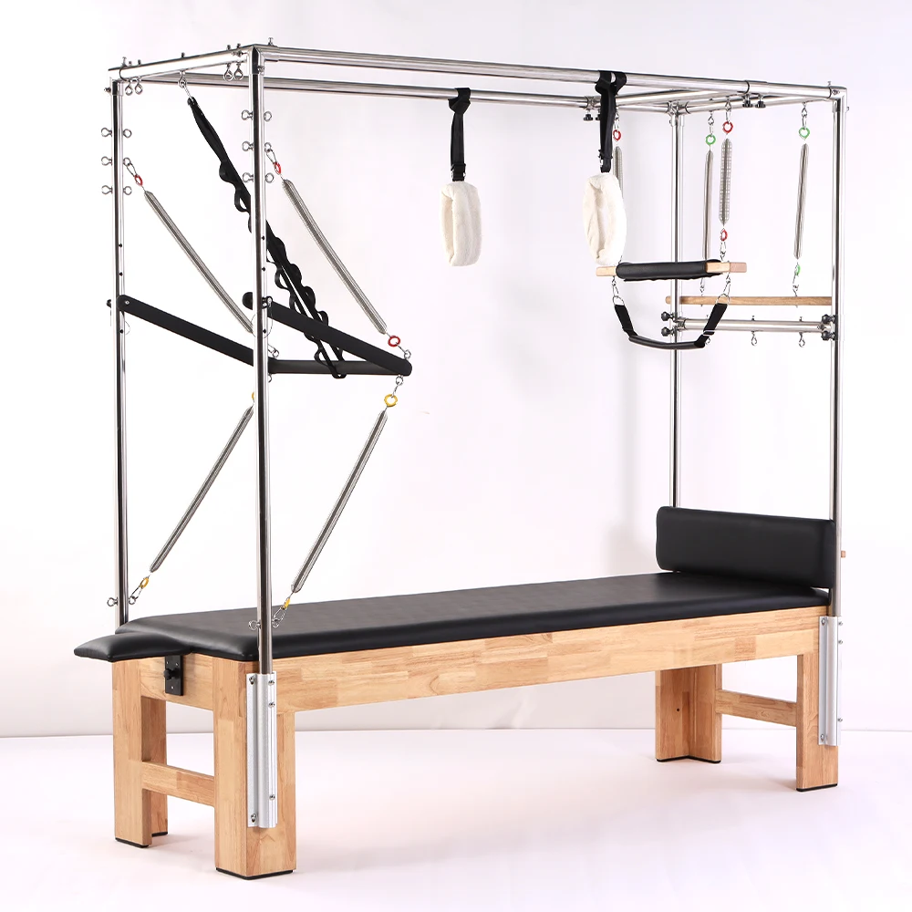 Premium Studio Oak Wood Pilates Reformer Machine Kit Barrel Chair & Spine Corrector on Sale Premium Pilates Reformers
Premium Studio Oak Wood Pilates Reformer Machine Kit Barrel Chair & Spine Corrector on Sale Premium Pilates Reformers