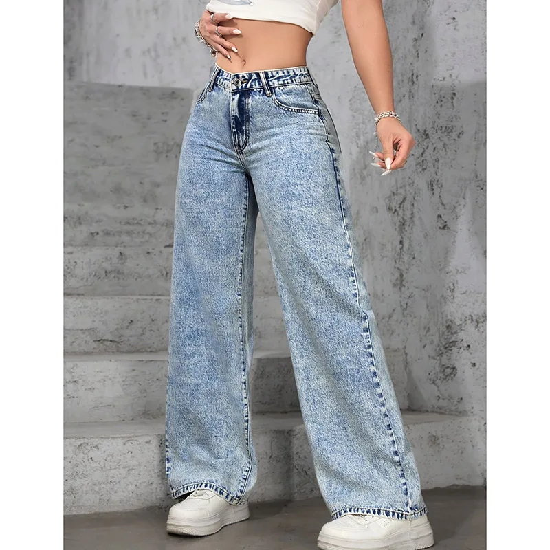 Female Classic Retro Straight Leg Jeans Girls Solid Color Loose Thin Pants Women Korean Streetwear Wide Leg Jeans
Female Classic Retro Straight Leg Jeans Girls Solid Color Loose Thin Pants Women Korean Streetwear Wide Leg Jeans