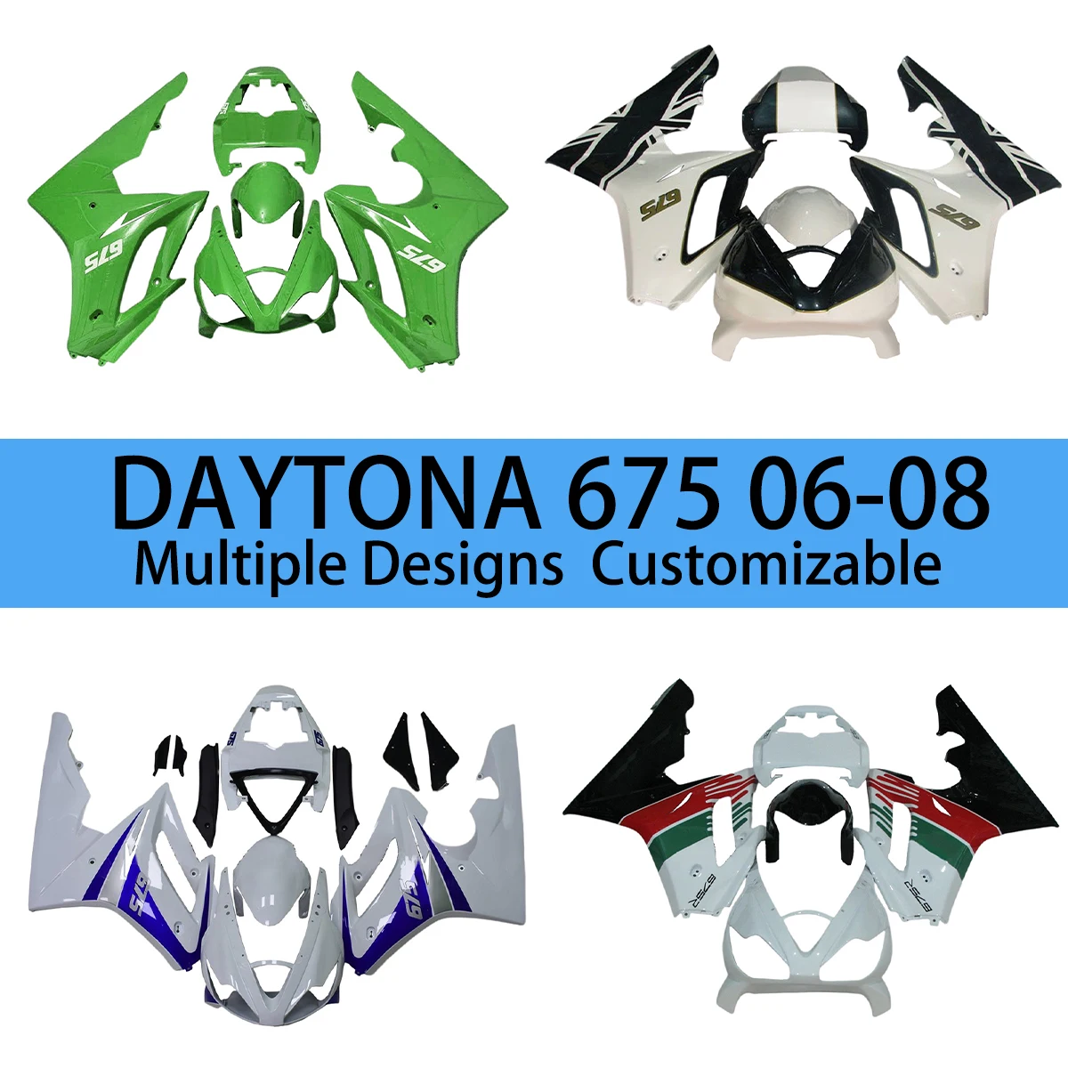 675 2006 2007 2008 Dirt Bike Fairing Kit for Triumph Daytona 675R 06 07 08 Aftermarket Injection Motorcycle Fairings Green
675 2006 2007 2008 Dirt Bike Fairing Kit for Triumph Daytona 675R 06 07 08 Aftermarket Injection Motorcycle Fairings Green