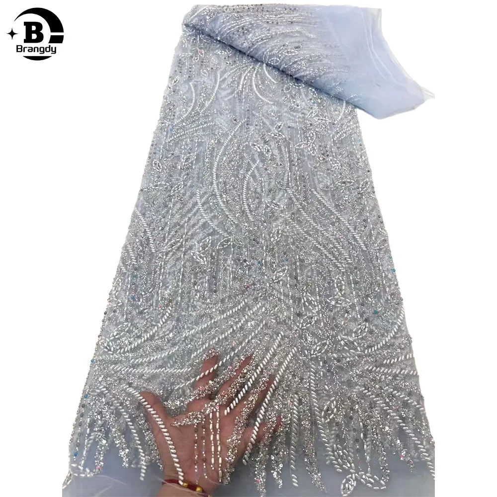 African sequins Lace Fabric Embroidery French Handmade Beaded Lace Fabric High End Mesh Material For Nigeria Party Dress X75025
African sequins Lace Fabric Embroidery French Handmade Beaded Lace Fabric High End Mesh Material For Nigeria Party Dress X75025