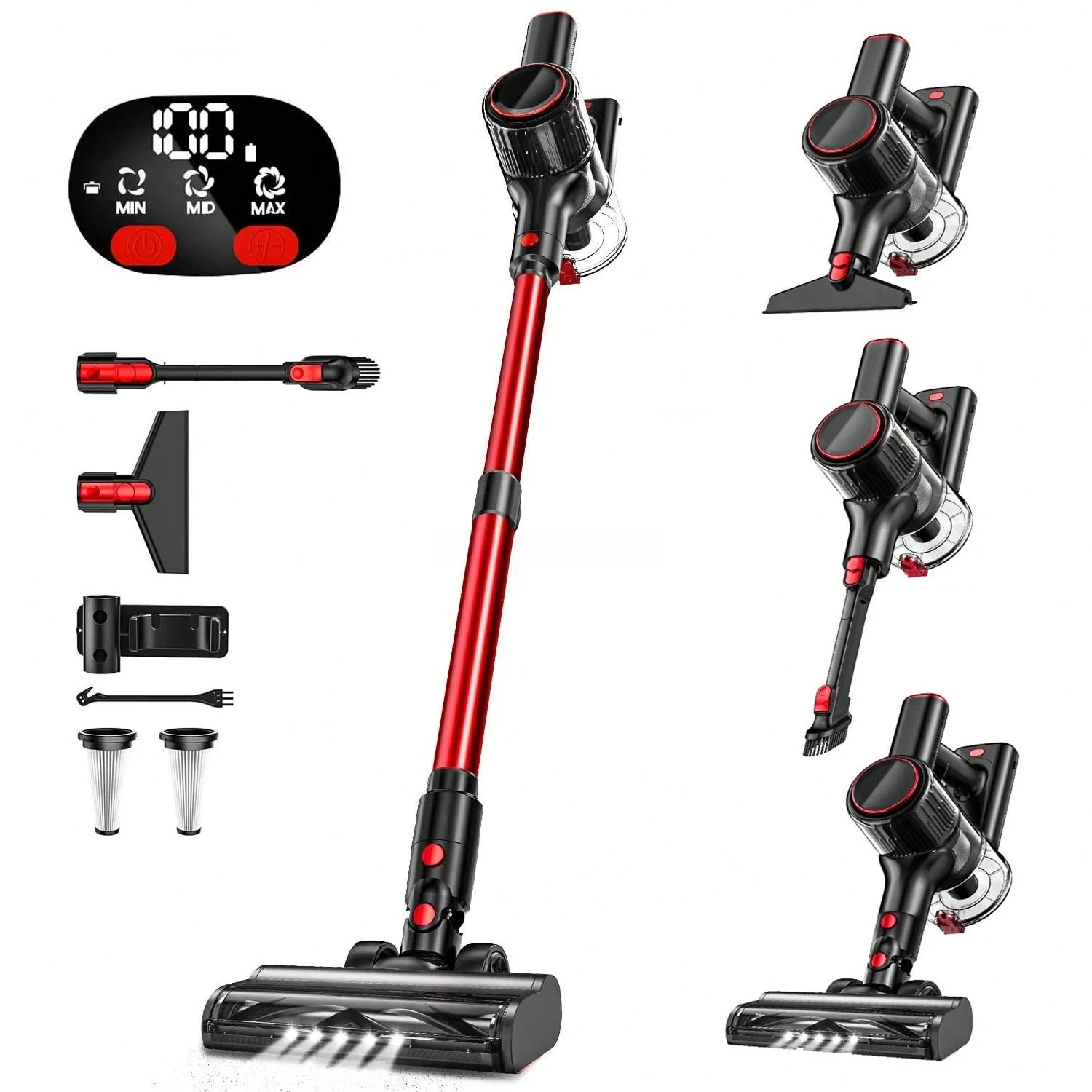 Lightweight Cordless LED Headlight Vacuum Cleaner Rechargeable HEPA Filtration for Cars PET Hair Care Carpet Floor Dry Household
Lightweight Cordless LED Headlight Vacuum Cleaner Rechargeable HEPA Filtration for Cars PET Hair Care Carpet Floor Dry Household