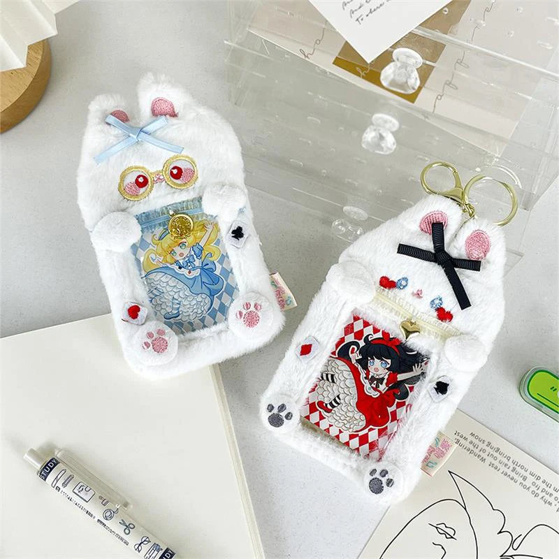 Cute Bowknot Bunny Rabbit Plush Card Holder Idol Photo Display Card Holder Students Card Storage Book Keychain Bag Pendant Gifts
Cute Bowknot Bunny Rabbit Plush Card Holder Idol Photo Display Card Holder Students Card Storage Book Keychain Bag Pendant Gifts