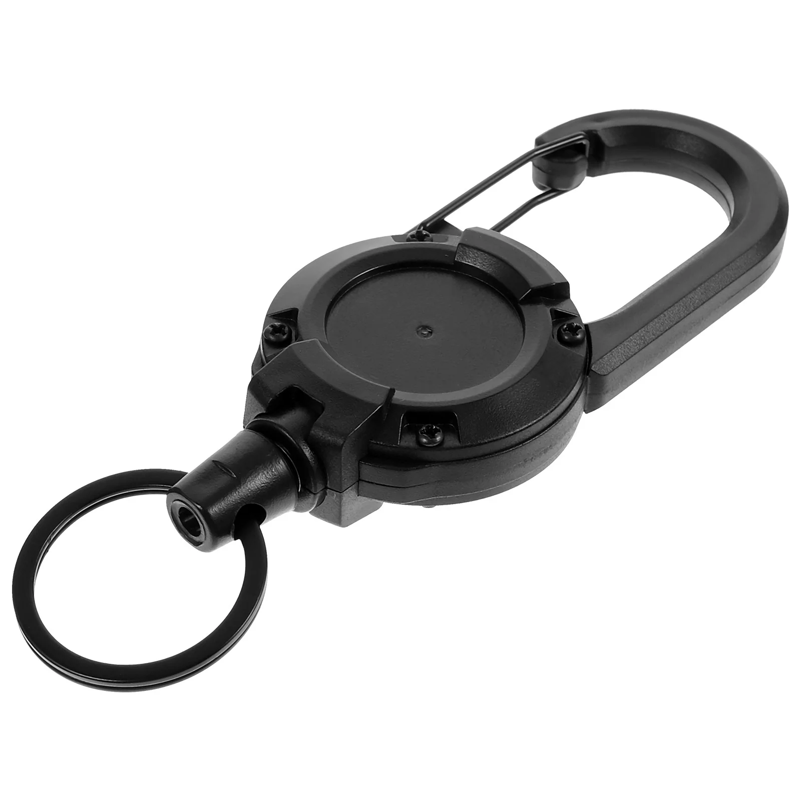 Black Retractable Keychain Buckle ABS Material Climbing Carabiner Hook Telescopic Lanyard Keeper For Hiking Travel
Black Retractable Keychain Buckle ABS Material Climbing Carabiner Hook Telescopic Lanyard Keeper For Hiking Travel