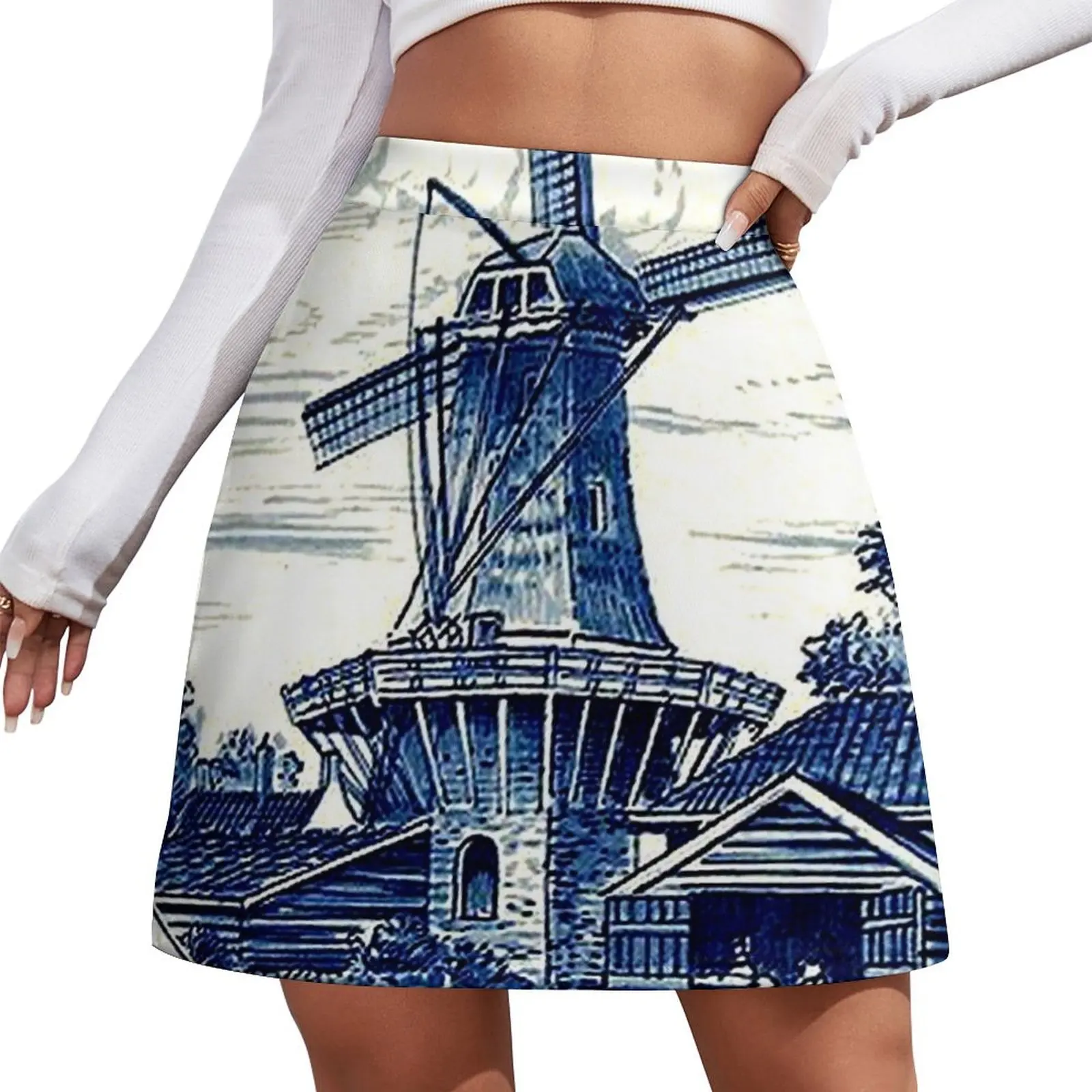 DUTCH BLUE DELFT : Vintage Windmill Print Mini Skirt Woman clothing korean style clothes Mini Skirt
DUTCH BLUE DELFT : Vintage Windmill Print Mini Skirt Woman clothing korean style clothes Mini Skirt
