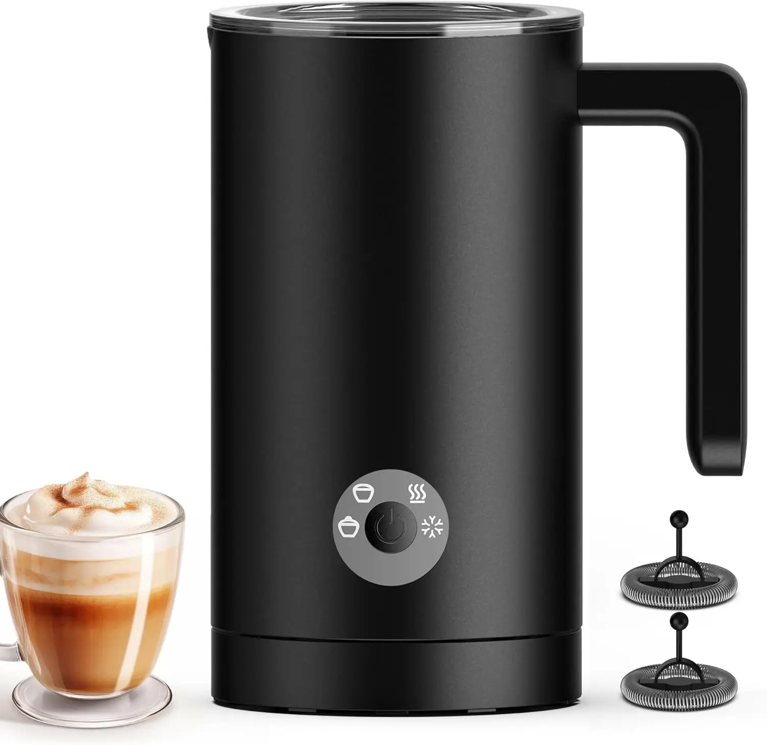 Electric Milk Frother & Steamer, 4-in-1 for Latte Cappuccino, Quiet One-Touch Operation, Easy Clean
Electric Milk Frother & Steamer, 4-in-1 for Latte Cappuccino, Quiet One-Touch Operation, Easy Clean