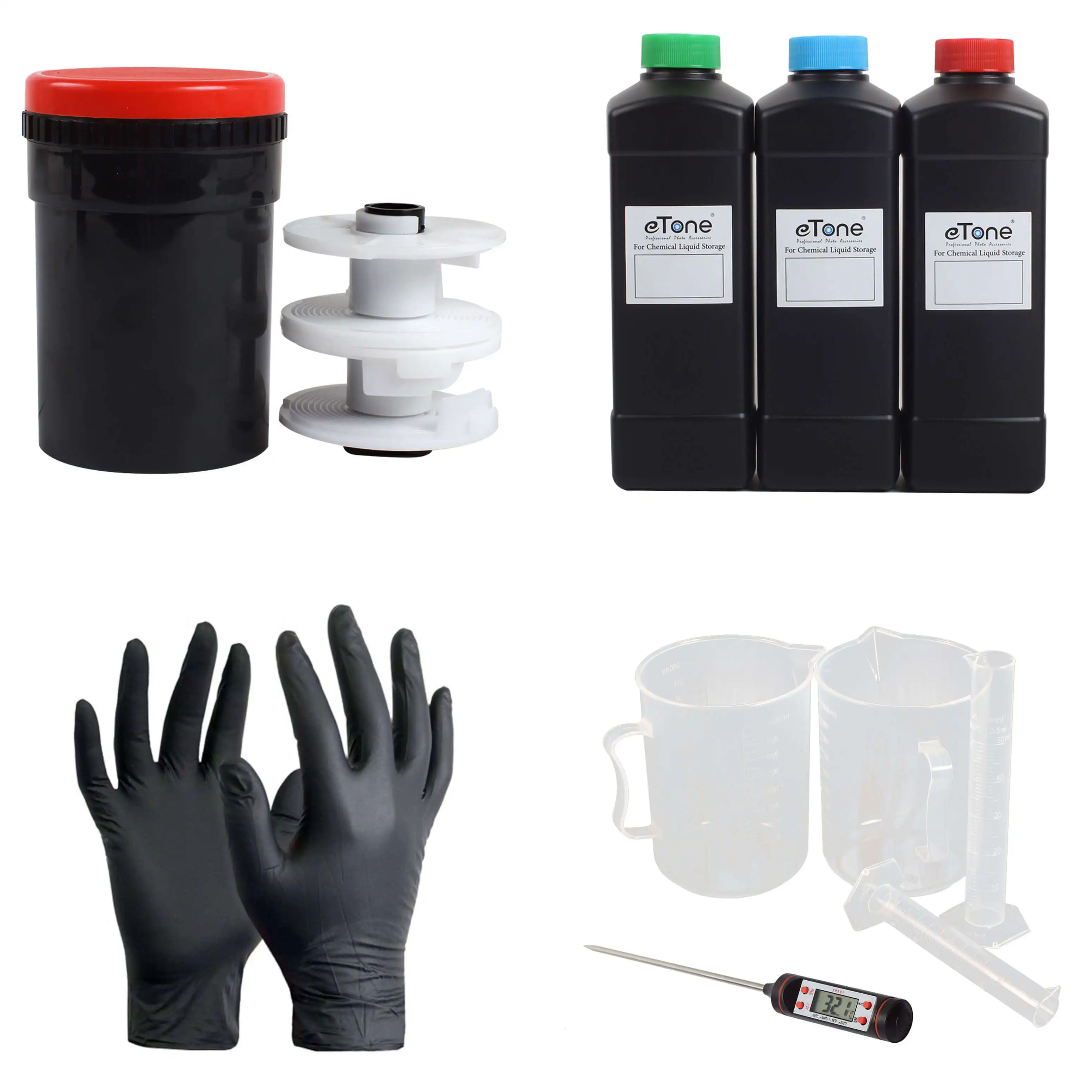 35mm Film Developing Kit 135 120 Black&White Color Film Developing Tank Chemical Bottles Thermometer
35mm Film Developing Kit 135 120 Black&White Color Film Developing Tank Chemical Bottles Thermometer