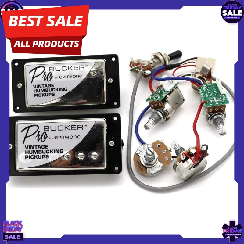 1 Set ProBucker Alnico Bridge&Neck Pickups with Pro Wiring Harness Pots&3 Way Switches Universal for Electric Guitar
1 Set ProBucker Alnico Bridge&Neck Pickups with Pro Wiring Harness Pots&3 Way Switches Universal for Electric Guitar