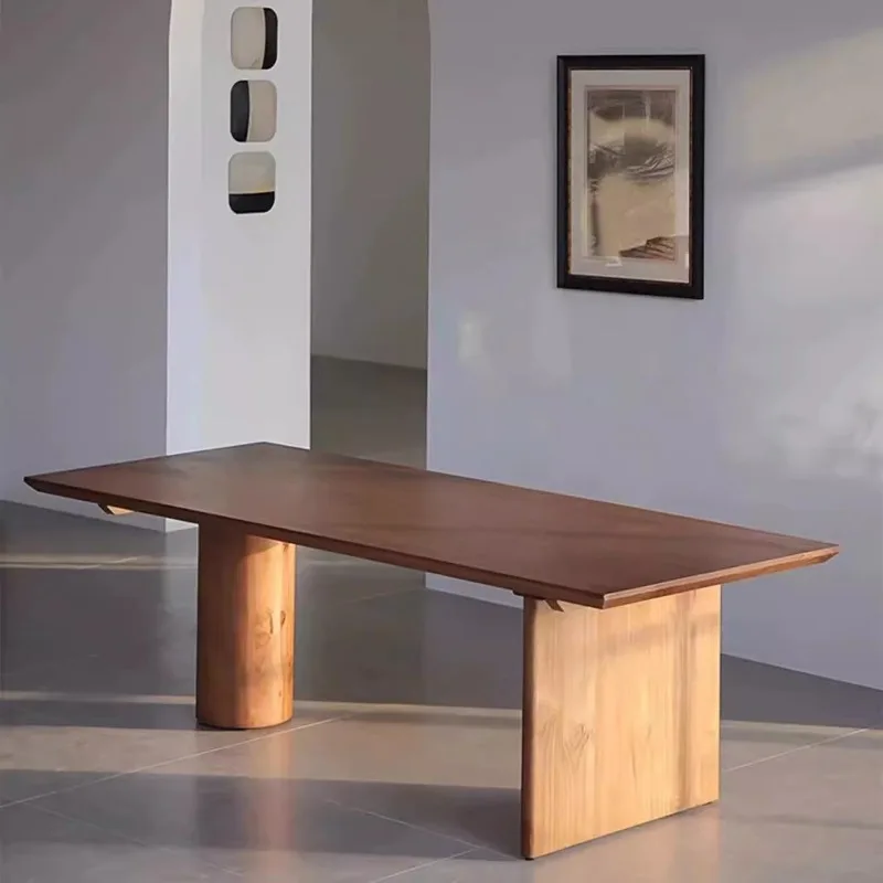 Обеденный стол в скандинавском средневековом стиле ваби, журнал, большой доска, современный простой стол для переговоров, все из цельного дерева
Обеденный стол в скандинавском средневековом стиле ваби, журнал, большой доска, современный простой стол для переговоров, все из цельного дерева