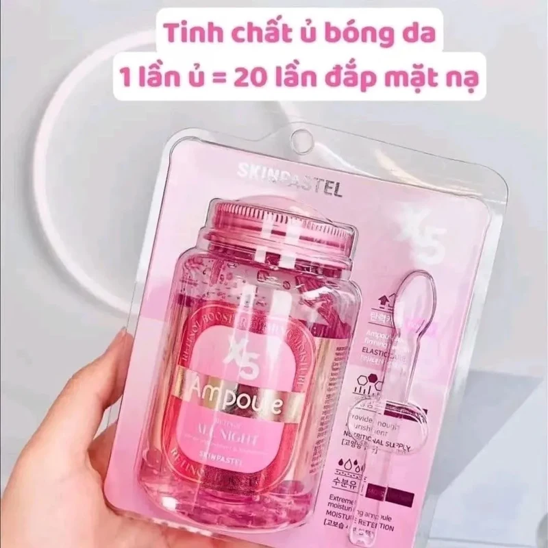 1pcs Tinh chất ủ bóng căng da, chống lão hoá X5 Collagen Moisturize Hydrating Bright Smooth And Soft Plump Skin Tinh chat u bong
1pcs Tinh chất ủ bóng căng da, chống lão hoá X5 Collagen Moisturize Hydrating Bright Smooth And Soft Plump Skin Tinh chat u bong