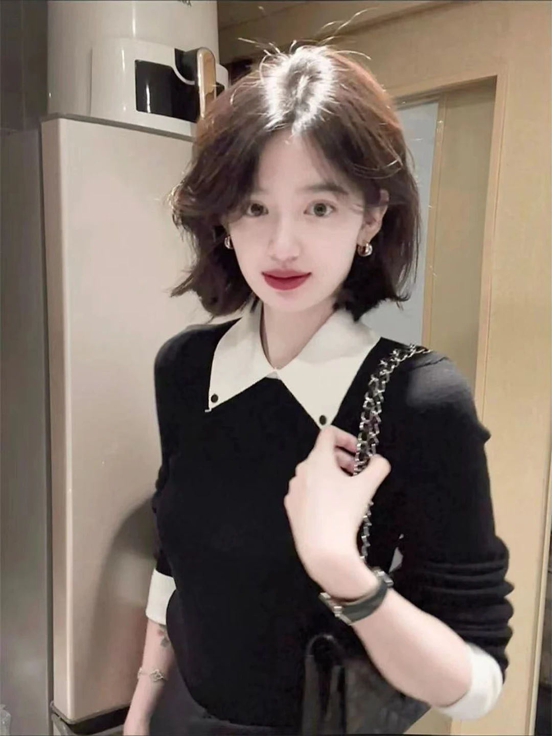 Elegant Knitted Sweater Women's Base Layer Doll Collar Inner Wear Outerwear Autumn Winter Fashion Casual Slim Fit Polyester
Elegant Knitted Sweater Women's Base Layer Doll Collar Inner Wear Outerwear Autumn Winter Fashion Casual Slim Fit Polyester