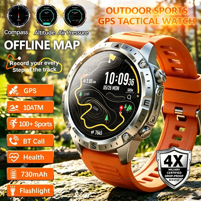 Outdoor Sports GPS Watch Men 3ATM Waterproof Altimeter Compass Offline Map 730mAh Battery 100+ Modes Fitness Tracker Smartwatch
Outdoor Sports GPS Watch Men 3ATM Waterproof Altimeter Compass Offline Map 730mAh Battery 100+ Modes Fitness Tracker Smartwatch
