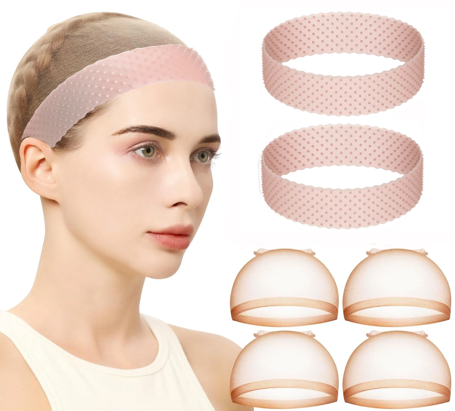 6Pieces Silicone Wig Grip Band Set, Nylon Wig Caps Non-slip Adjustable Headband Stretchy Elastic Fixed Gripper Holder for Women
6Pieces Silicone Wig Grip Band Set, Nylon Wig Caps Non-slip Adjustable Headband Stretchy Elastic Fixed Gripper Holder for Women