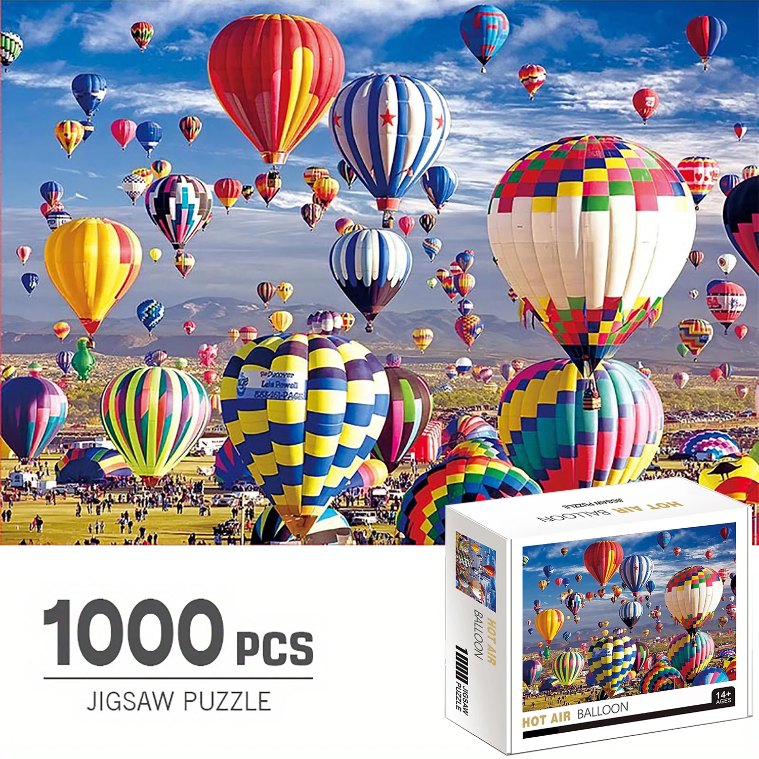 1000 Pieces Jigsaw Puzzles, Hot Air Balloon, Adults Large Puzzle Toys Gift Intellectual Decompressing Fun Family Game
1000 Pieces Jigsaw Puzzles, Hot Air Balloon, Adults Large Puzzle Toys Gift Intellectual Decompressing Fun Family Game
