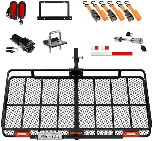 Mockins 72" XXL Folding Cargo Carrier for SUV Truck | 500lbs Capacity, Rear Lights & License Plate Bracket
Mockins 72" XXL Folding Cargo Carrier for SUV Truck | 500lbs Capacity, Rear Lights & License Plate Bracket