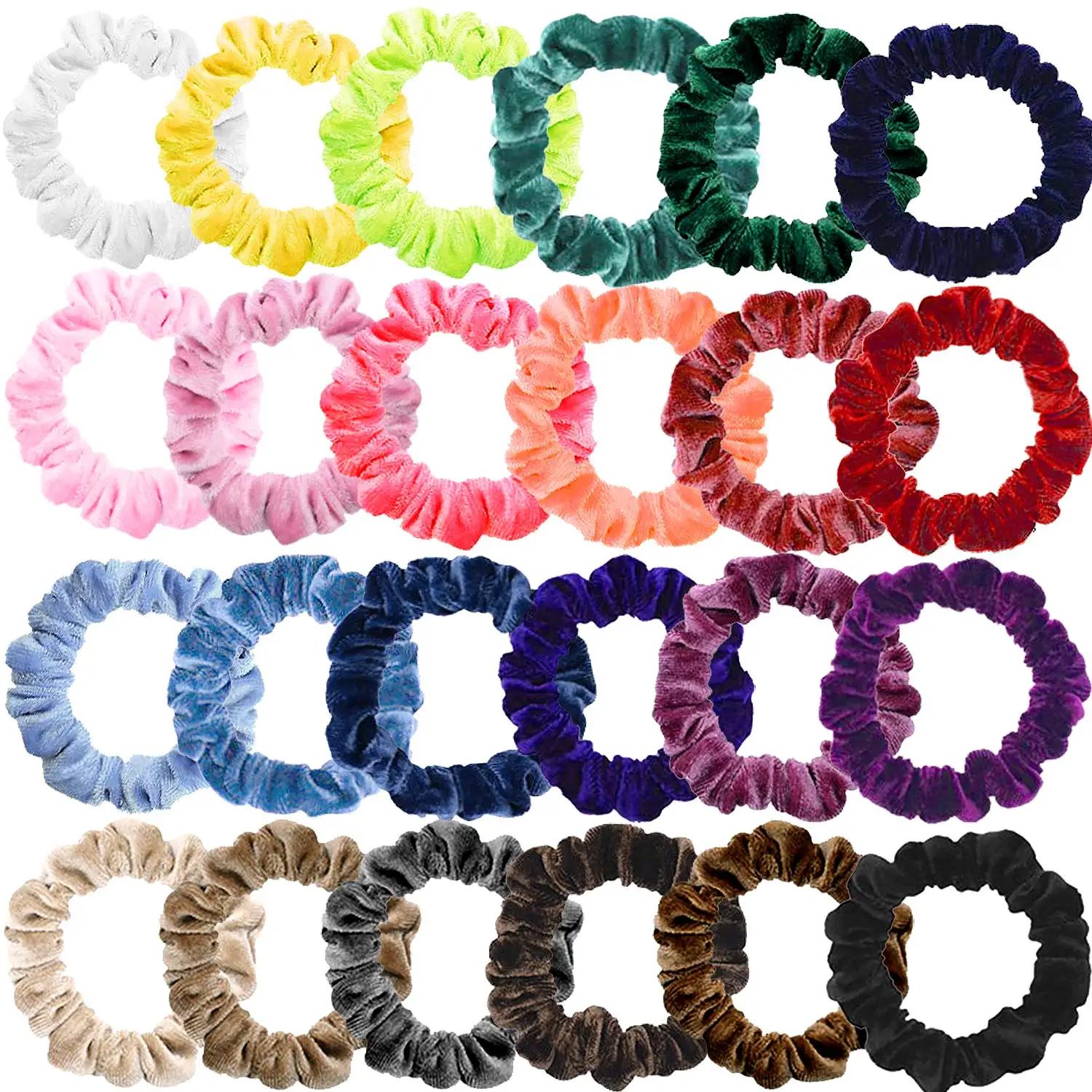 Small Velvet Scrunchies, 24 Pcs Colorful Hair Ties for Thick and Thin Hair, Soft Mini Elastic
Small Velvet Scrunchies, 24 Pcs Colorful Hair Ties for Thick and Thin Hair, Soft Mini Elastic