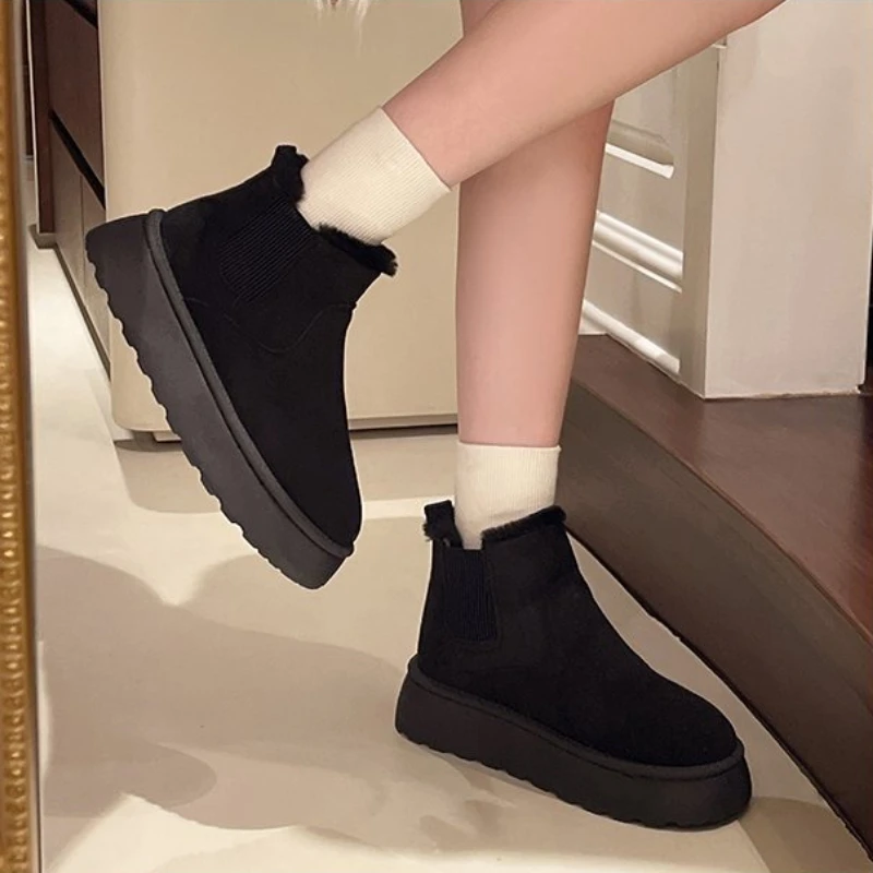 Зимние сапоги для пар, зимние модные утепленные плюшевые женские полусапожки на платформе, удобная теплая мужская хлопковая обувь, увеличивающая рост 
Зимние сапоги для пар, зимние модные утепленные плюшевые женские полусапожки на платформе, удобная теплая мужская хлопковая обувь, увеличивающая рост