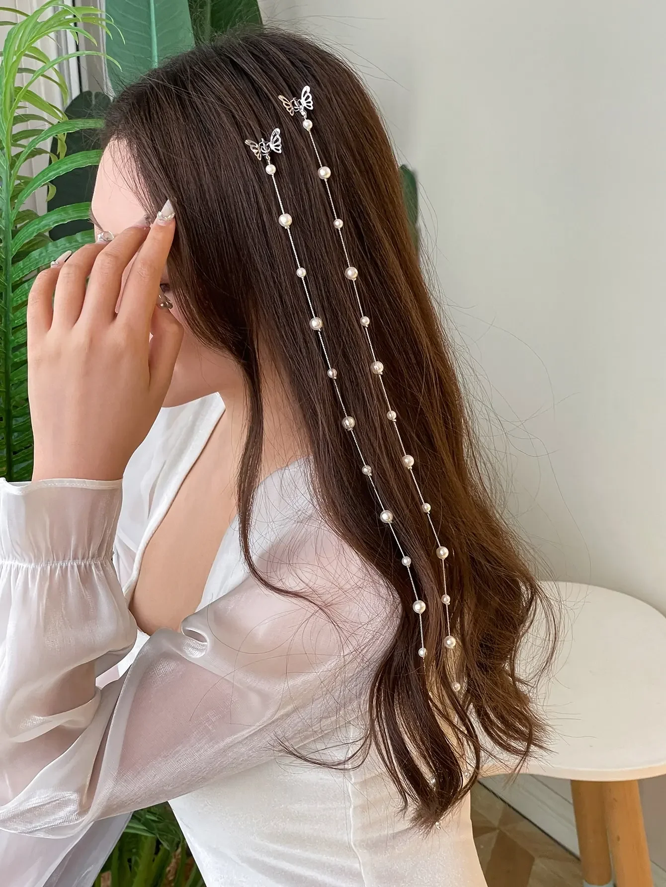 2pcs Faux Pearl Decor Hair Clip Elegant Head Jewelry Hair Chain Head Pieces Jewelry Hair Vine Chain
2pcs Faux Pearl Decor Hair Clip Elegant Head Jewelry Hair Chain Head Pieces Jewelry Hair Vine Chain