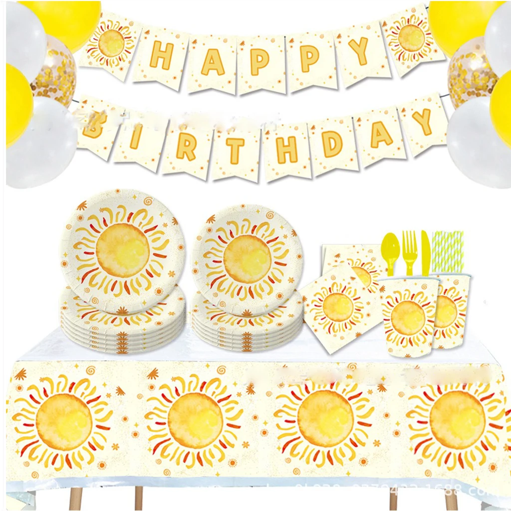 10Guests Cartoon Sun Theme Disposable Tableware Sun White Plate Cups Napkins Kindergarten Party Happy Birthday Party Decor
10Guests Cartoon Sun Theme Disposable Tableware Sun White Plate Cups Napkins Kindergarten Party Happy Birthday Party Decor