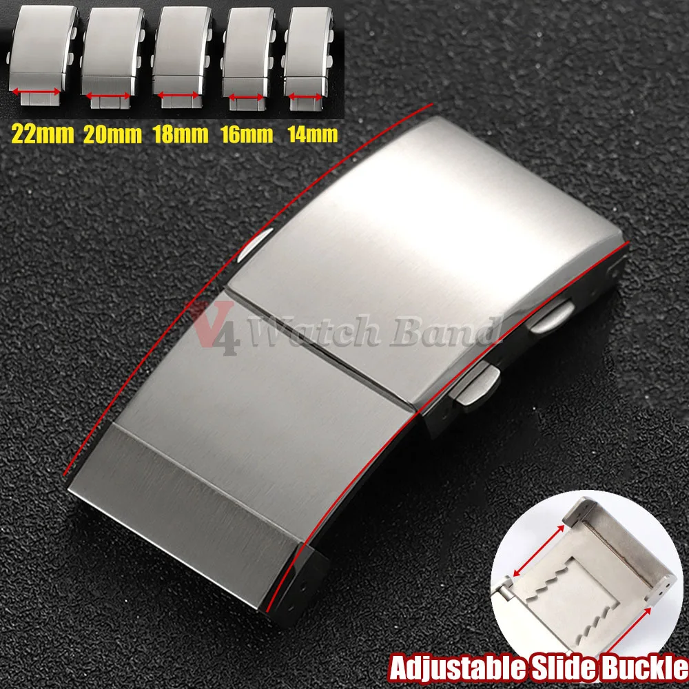14/16/18/20/22mm Adjustable Luxury Buckle 316L Stainless Steel Solid Buckle for Seiko Diver Clasp Double Lock Button SlideBuckle
14/16/18/20/22mm Adjustable Luxury Buckle 316L Stainless Steel Solid Buckle for Seiko Diver Clasp Double Lock Button SlideBuckle