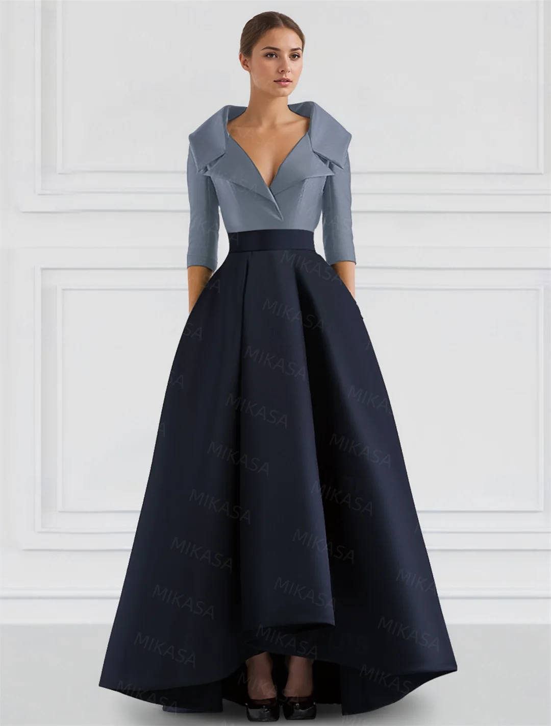 Satin Mother of The Bride Dress Three Quarter Sleeves Long A-line Evening Dresses Simple Vintage Women's Wedding Guest Gowns
Satin Mother of The Bride Dress Three Quarter Sleeves Long A-line Evening Dresses Simple Vintage Women's Wedding Guest Gowns