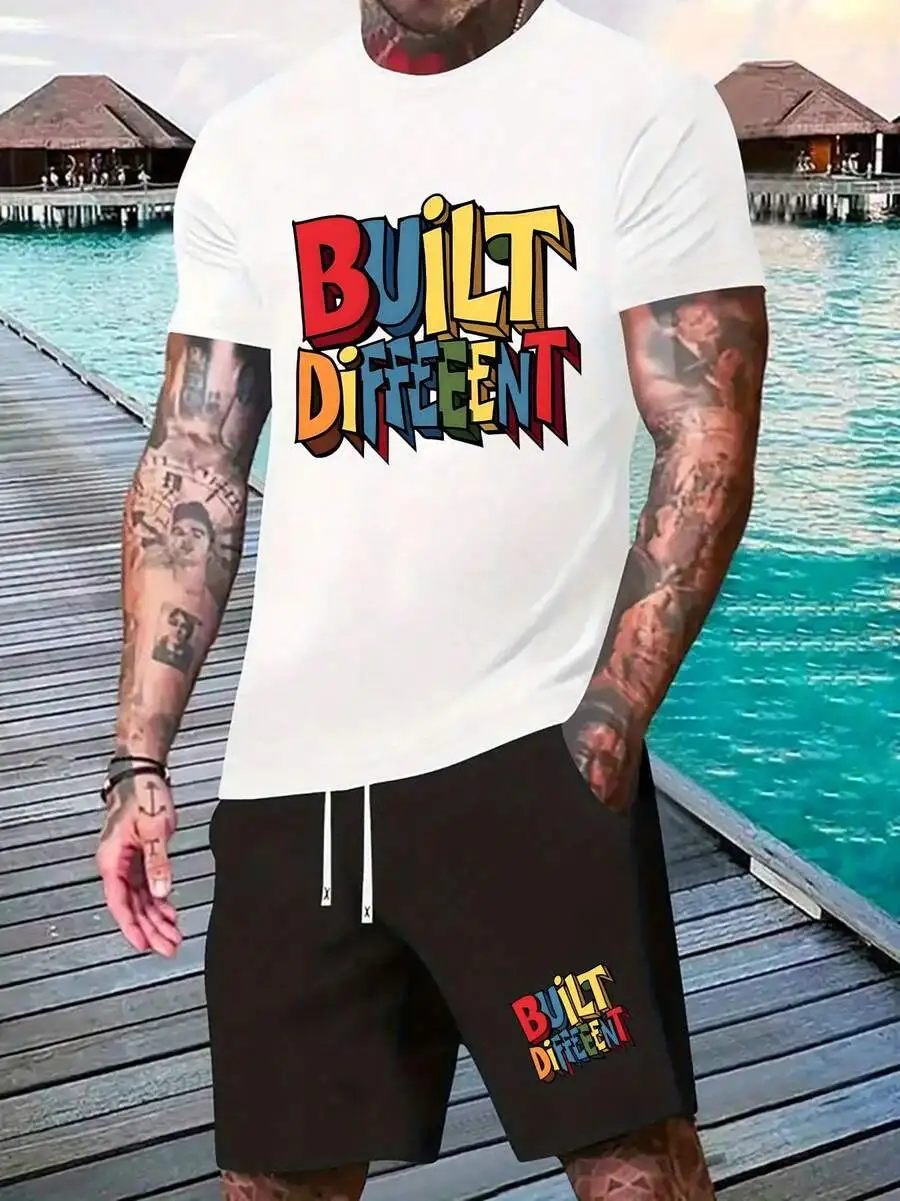 Mens Built Different Graphic Tee And Shorts Set Casual Summer Two Piece Beach Wear
Mens Built Different Graphic Tee And Shorts Set Casual Summer Two Piece Beach Wear
