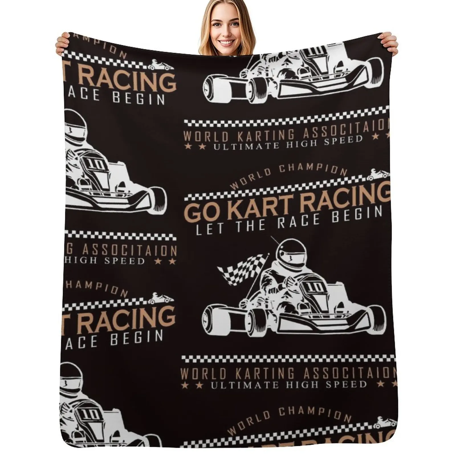 Go kart / racer Throw Blanket Shaggy Furry Soft Blanket for Bedroom Living Room
Go kart / racer Throw Blanket Shaggy Furry Soft Blanket for Bedroom Living Room
