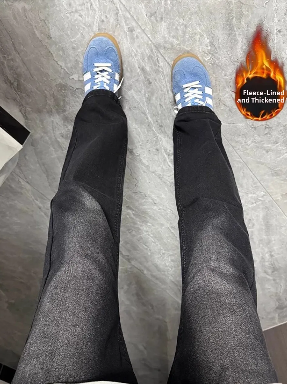 aduated ey Bla Denim Jeans Men's Thiened Fce Micro Flare Vintage American Sle Winter Casual Long Trousers
aduated ey Bla Denim Jeans Men's Thiened Fce Micro Flare Vintage American Sle Winter Casual Long Trousers