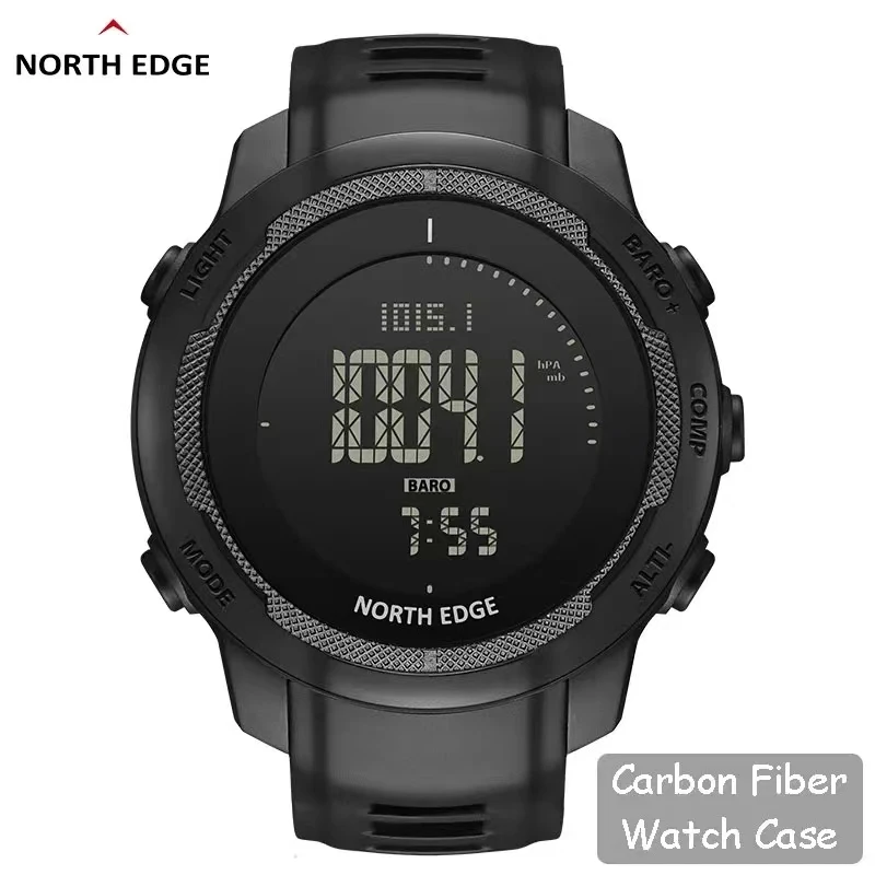 NORTH EDGE Vertico Outdoor Sports Carbon Fiber Watch Altitude Thermometer Barometer COMPASS Metronome Men Watch Montre Homme
NORTH EDGE Vertico Outdoor Sports Carbon Fiber Watch Altitude Thermometer Barometer COMPASS Metronome Men Watch Montre Homme