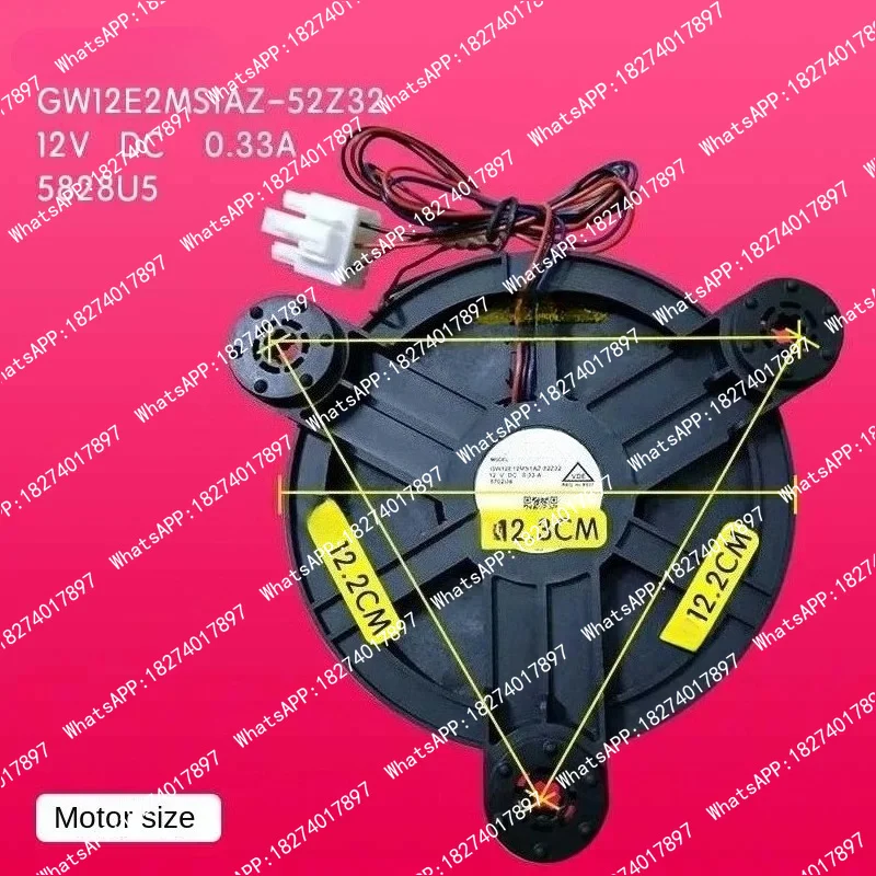 For Refrigerator Refrigeration Freezing Fan Cooling Motor GW12E12MS1AZ-52Z32 12V 0.33A
For Refrigerator Refrigeration Freezing Fan Cooling Motor GW12E12MS1AZ-52Z32 12V 0.33A
