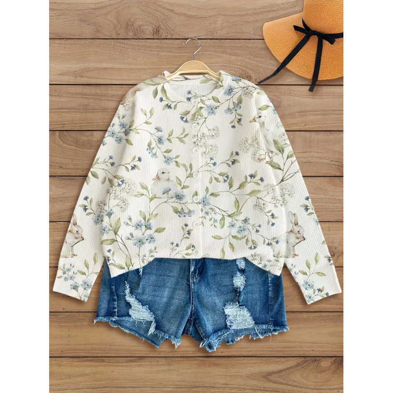 Gardenia White Goose женский вязаный кардиган с цифровым принтом, плотный и свободный крой с круглым вырезом и длинными рукавами, осень/зима, повседневный стиль
Gardenia White Goose женский вязаный кардиган с цифровым принтом, плотный и свободный крой с круглым вырезом и длинными рукавами, осень/зима, повседневный стиль