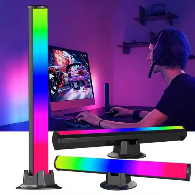 2Pcs RGB Music Backlight Smart Night Light Bar Game TV Decorative Light Atmospheric Ambient Light Emitting Diode
2Pcs RGB Music Backlight Smart Night Light Bar Game TV Decorative Light Atmospheric Ambient Light Emitting Diode