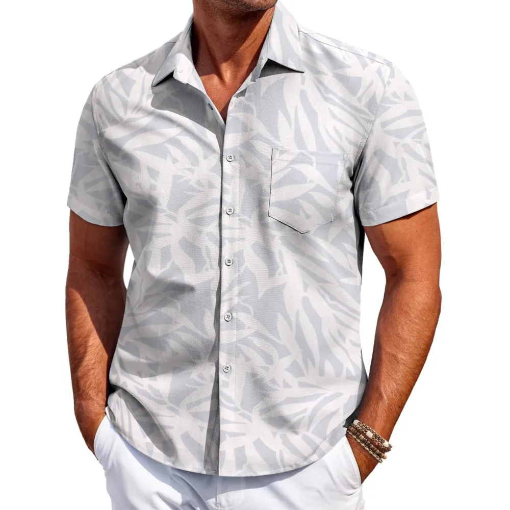 Men Palm Tree Print Hawaiian Shirt Tropical Beach Aloha Shirt Casual Short Sleeve Button Down Summer Vacation Shirts
Men Palm Tree Print Hawaiian Shirt Tropical Beach Aloha Shirt Casual Short Sleeve Button Down Summer Vacation Shirts