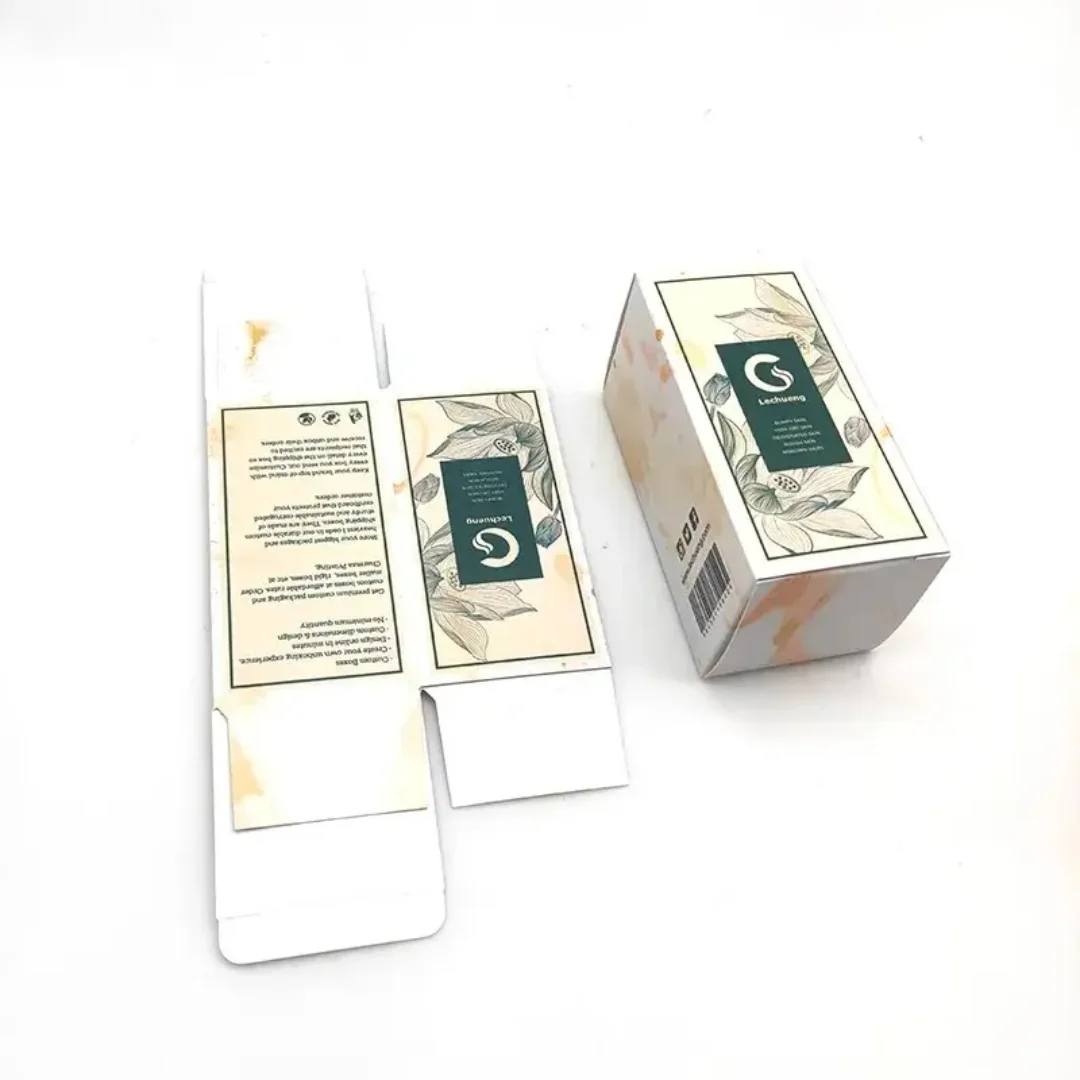 Customized packaging boxes for serum skincare products, featuring matte lamination and embossed printing, suitable for nail poli
Customized packaging boxes for serum skincare products, featuring matte lamination and embossed printing, suitable for nail poli